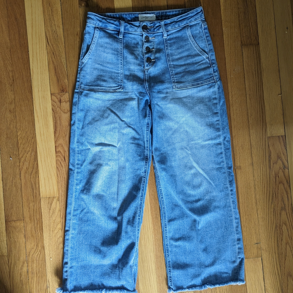 High-Waisted Button-Fly Denim Jeans